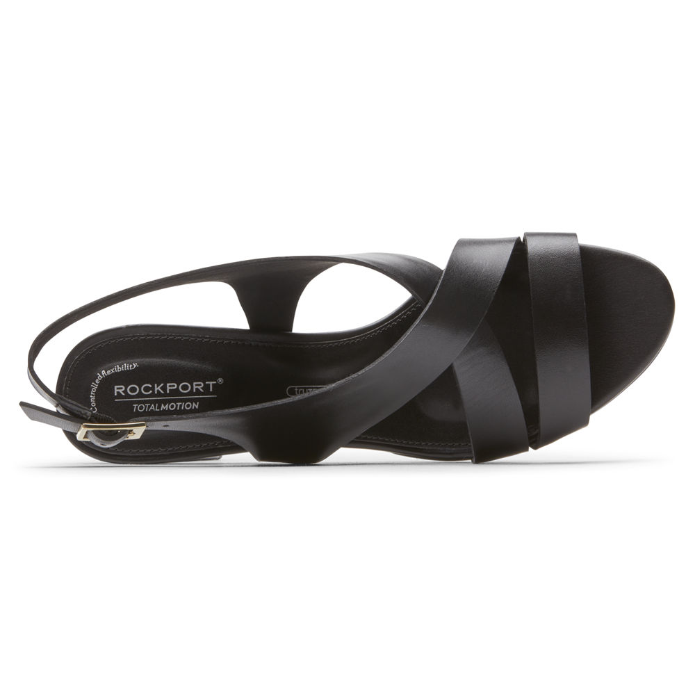Rockport Hæler Sko Dame Svart - Total Motion Ivy Cross Slingback - TPQH52780